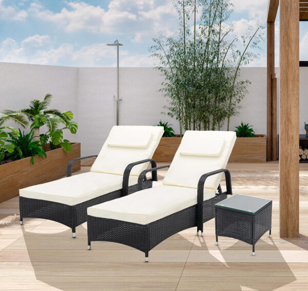 Rattan Sun Lounger Set!